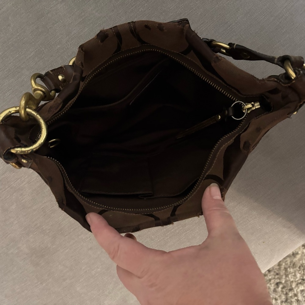 Coach Brown Signature Shoulder Bag - Picture 2 of 6